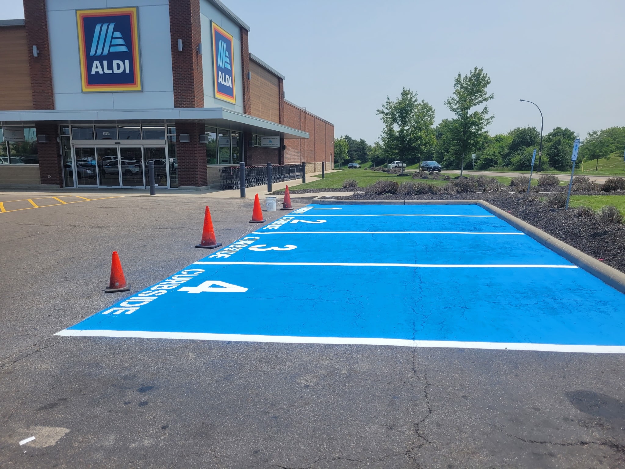 Commercial Handicap Striping — after