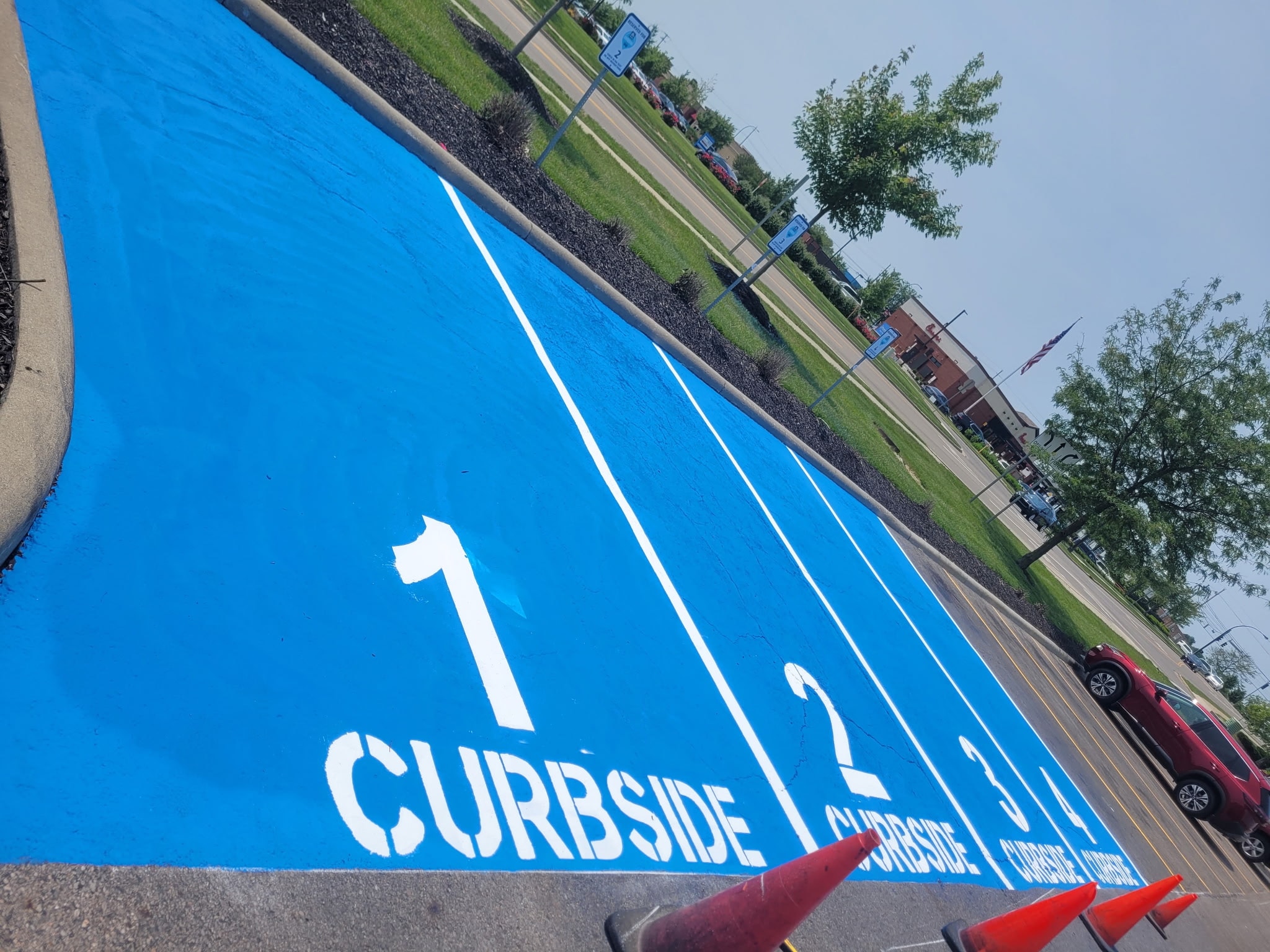 Handicap Striping — Commercial Lot