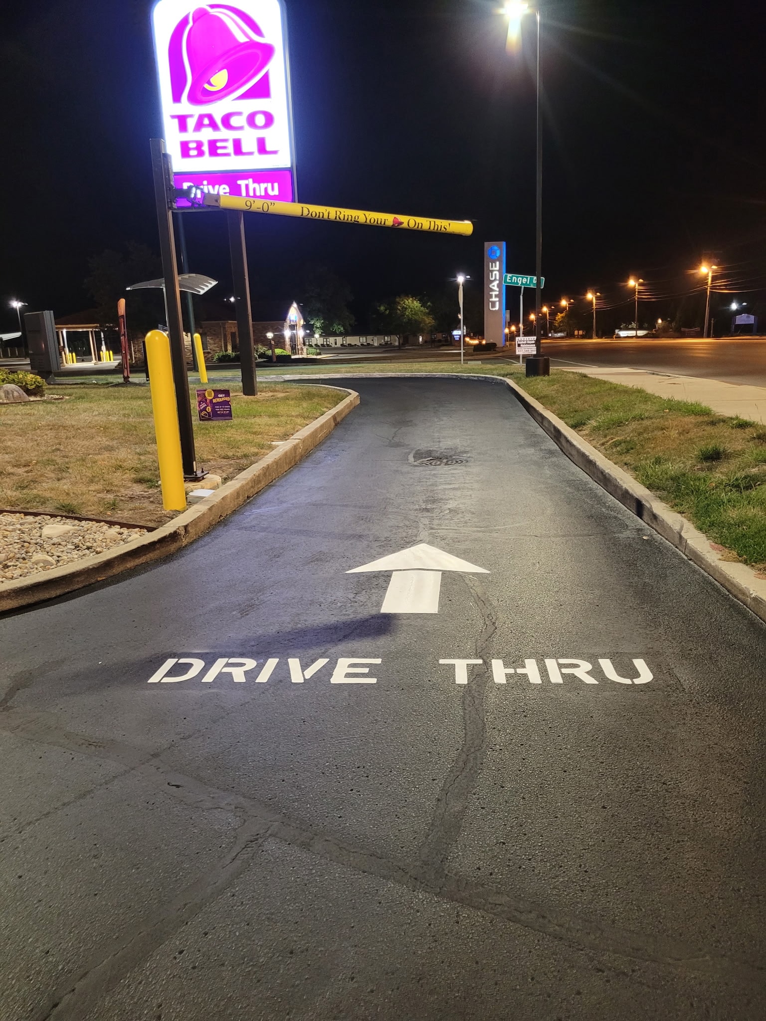 Taco Bell Drive-Through — Line Striping